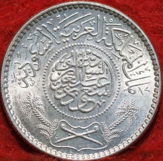Uncirculated N.  D.  Saudi Arabia 1/2 Riyal Silver Foreign Coin