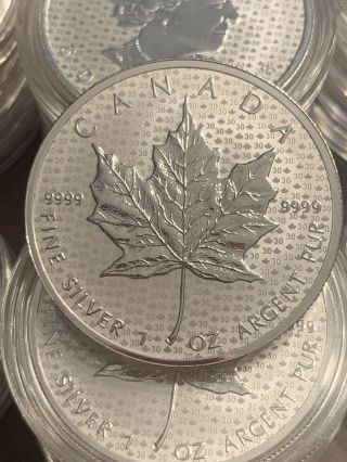 2018 Canada $5 Silver 1 Oz 30th Anniversary Maple Leaf Modified Reverse Proof