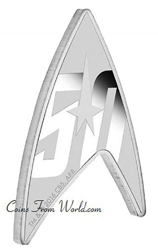 Star Trek The Series 50th Anniversary 2016 1oz Silver Proof Delta Coin