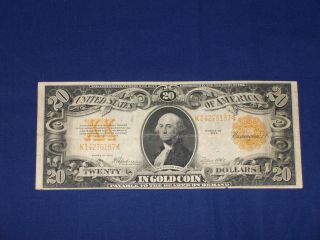 Us Gold Certificate $20 Series Of 1922 Vf U45
