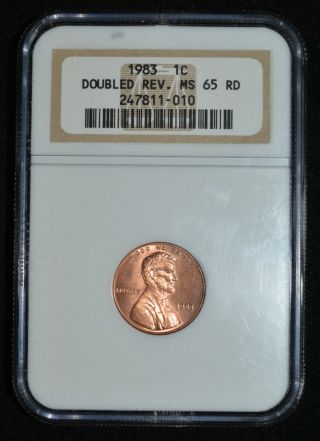 A 1983 Double Die Rev Lincoln Cent NGC MS 65 RED DDR Certified FS 801 Penny 2