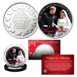Prince Harry & Meghan Markle Official Look Of Love Royal Wedding Rcm Coin