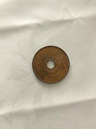 Palestine 20 Mils,  1944,  Very Rare,  Bronze Coin,