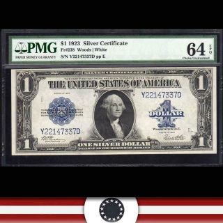 1923 $1 Silver Certificate Pmg 64 Epq Fr 238 Horseblanket Y22147337d