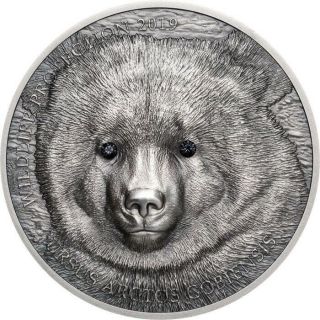 Gobi Bear Wildlife Protection 1 Oz Silver Coin 500 Togrog Mongolia 2019