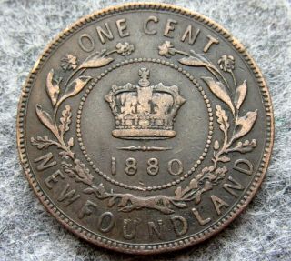 Newfoundland Canada Queen Victoria 1880 One Cent