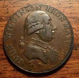 1792 Great Britain Warwickshire John Wilkinson Iron Master 1/2 Penny Token
