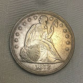 1872 Seated Liberty Silver Dollar