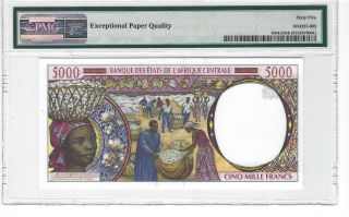 P - 404Lb 1995 5000 Francs,  Central African States/Gabon,  PMG 65EPQ GEM 2
