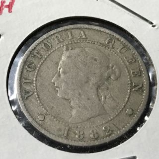 1882 - H Jamaica 1/2 Penny Copper Nickel Coin