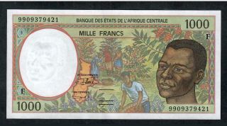 1000 Francs From Central Africa Letter F Unc