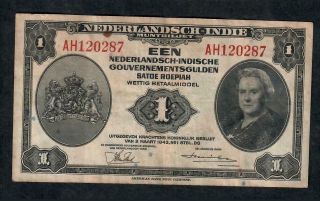1 Gulden From Netherlands Indie 1943