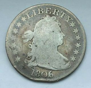 1806/5 Overdate Draped Bust Quarter