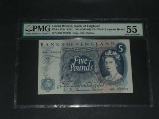 Great Britian,  Bank Of England Pick 375a 1962 - 1966 £5 Pmg 50 About Unci