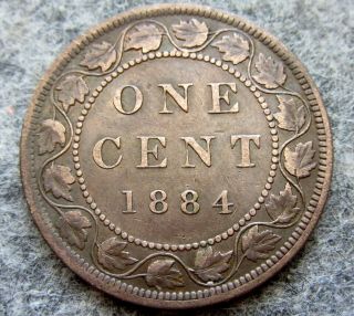 Canada Queen Victoria 1884 Cent,  Bronze