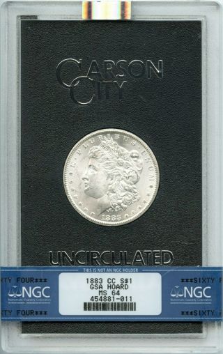 1883 - Cc $1 Ngc/gsa Ms64 Gsa Hoard - Morgan Silver Dollar