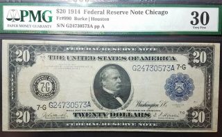 Fr 990 1914 $20 Federal Reserve Note Chicago Vf30