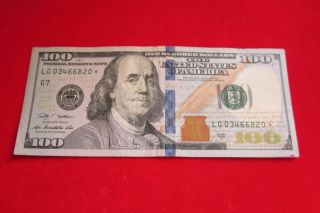 Us One Hundred Dollar Star Note 2009 A Us Star Note Low Serial Us $100.  00 Bill