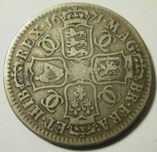 Great Britain 1671 Half Crown - 1/2 Crown - Charles Ii