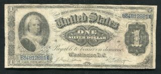 Fr.  223 1891 $1 One Dollar “martha” Silver Certificate Currency Note