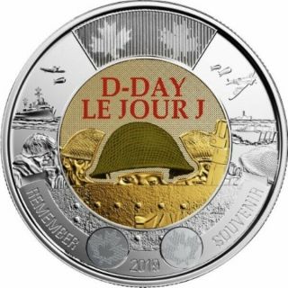 2019 Canada Paint D - Day Toonie Graded As Brilliant Uncirculated