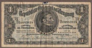1914 Uruguay 1 Peso Note