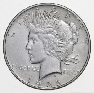 Early - 1922 - D - Peace Silver Dollar - 90 Us Coin 029