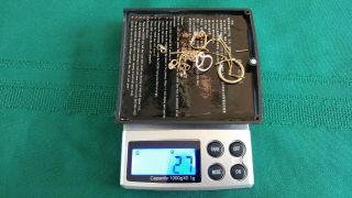 14k Solid Gold Jewelry 2.  7 Grams For Scrap Gold Recovery Solid Gold No Stones