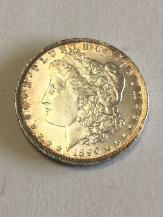 1890 O Morgan Silver Dollar About Uncirculated