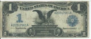 1899 $1 Silver Certificate Napier Mcclung Very Good Black Eagle 961a Fr - 236
