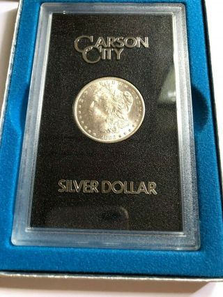 1883 Cc Morgan Silver Dollar Gsa Box With,  Us Slight Toning On Back