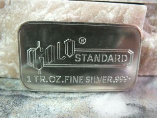 Engelhard 1 Oz Silver Bar Gold Standard Rarely Seen (frosted Back)