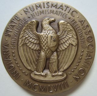 Indiana State Numismatic Association Revolutionary War Governor Medal (k90)