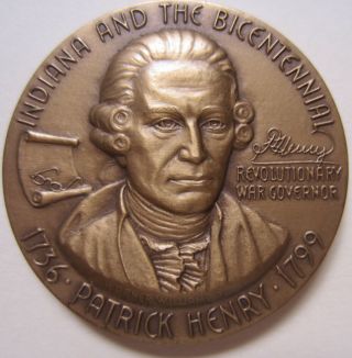 Indiana State Numismatic Association Revolutionary War Governor Medal (K90) 2
