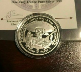 El Bandido Proof Silver Oz 999 Troy Ounce Coin Libertad Bandito Eagle 100 Minted