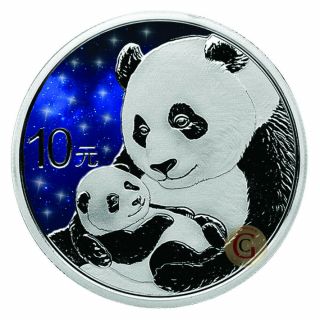 China 2019 1 Oz Panda Glowing Galaxy