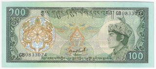 Royal Monetary Authority Of Bhutan 1992 Nd Issue 100 Ngultrum Pick 18b Banknote