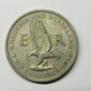 1956 Rhodesia And Nyasaland 2 Shillings - (29909a0619n)
