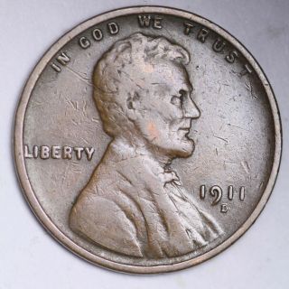 Xf 1911 - D Lincoln Wheat Cent Penny