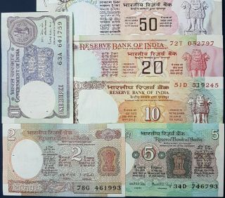 Set Of 6 Indian Bank Notes,  Varried Number Note Will Be Given,  Random Pick