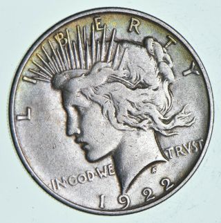 Early - 1922 - D - Peace Silver Dollar - 90 Us Coin 467