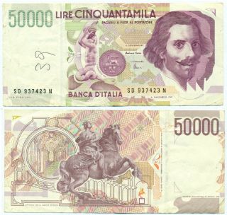 Italy Note 50.  000 Lire D.  1992 Fazio - Amici P 116c