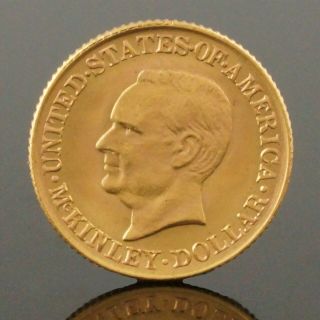 1916 Mckinley Memorial Us $1 Dollar,  Commemorative Solid Fine Gold Coin,  Nr