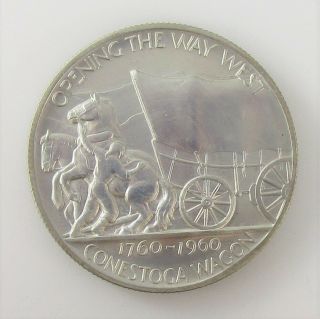 Conestoga Wagon Pioneer Inventions 925 Fine Silver Coin Token Medallion