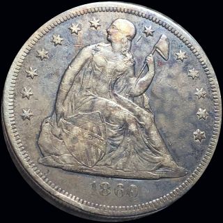 1860 - O Seated Liberty Silver Dollar Nicely Circulated Detail