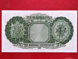 1936 BAHAMAS GOVERNMENT 4 SHILLINGS OLD BANKNOTE 2