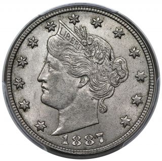 1887 Liberty Nickel,  Doubled Die Reverse,  Fs - 801,  Pcgs Au58