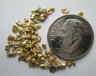 2.  008 Grams 14 Screen Natural Alaska Placer Gold Nuggets,  Flakes,  Fines,  Cg 5239