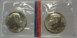 1986 - P And 1986 - D Gem Bu Kennedy Half Dollars In Cello Packs