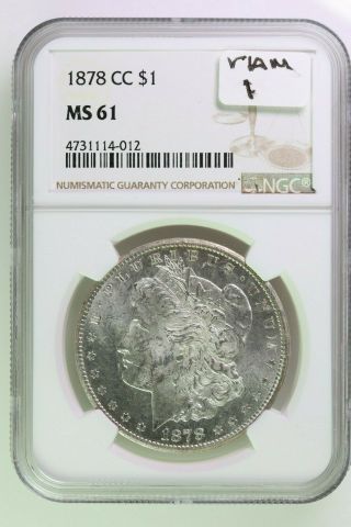 1878 Cc Morgan Dollar Ngc Ms 61 Vam 1a R - 3